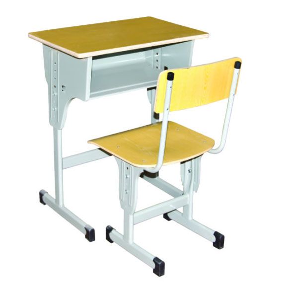 多层板单层开口升降课桌椅