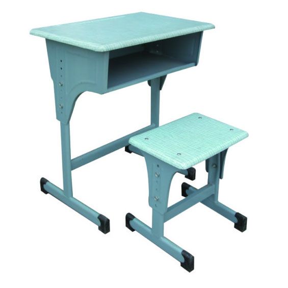 单层模压板升降课桌椅