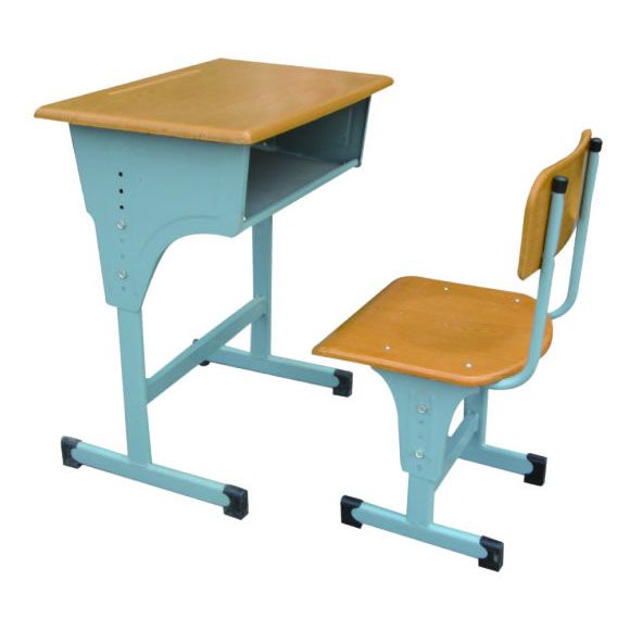 模压板单层开口课桌椅
