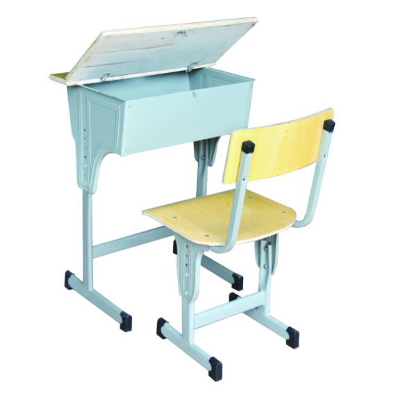 单层翻盖课桌椅