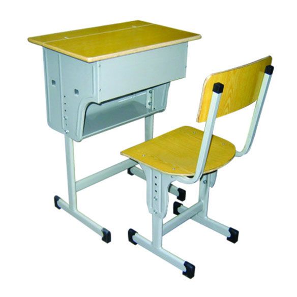 多层板双层翻盖课桌椅