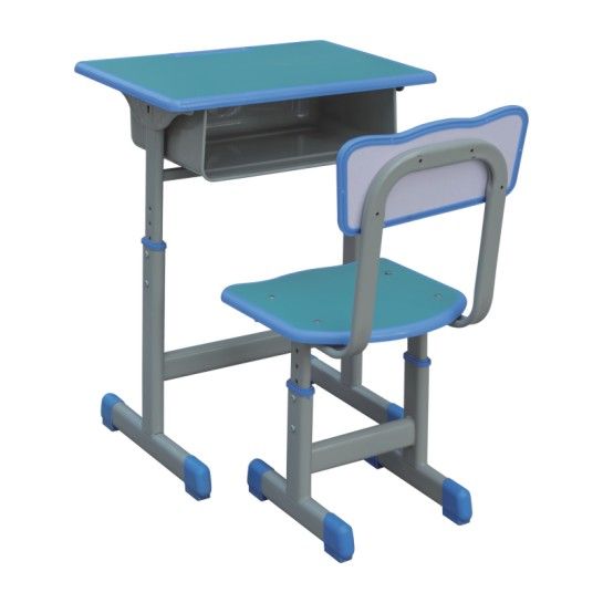 单层套管升降靠背课桌椅