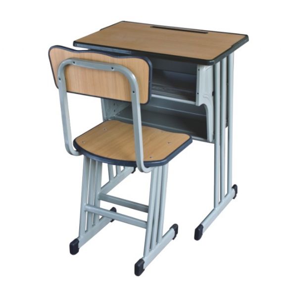 三柱双层靠背课桌椅