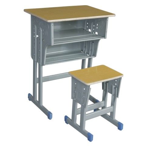 双层双柱升降方凳课桌椅