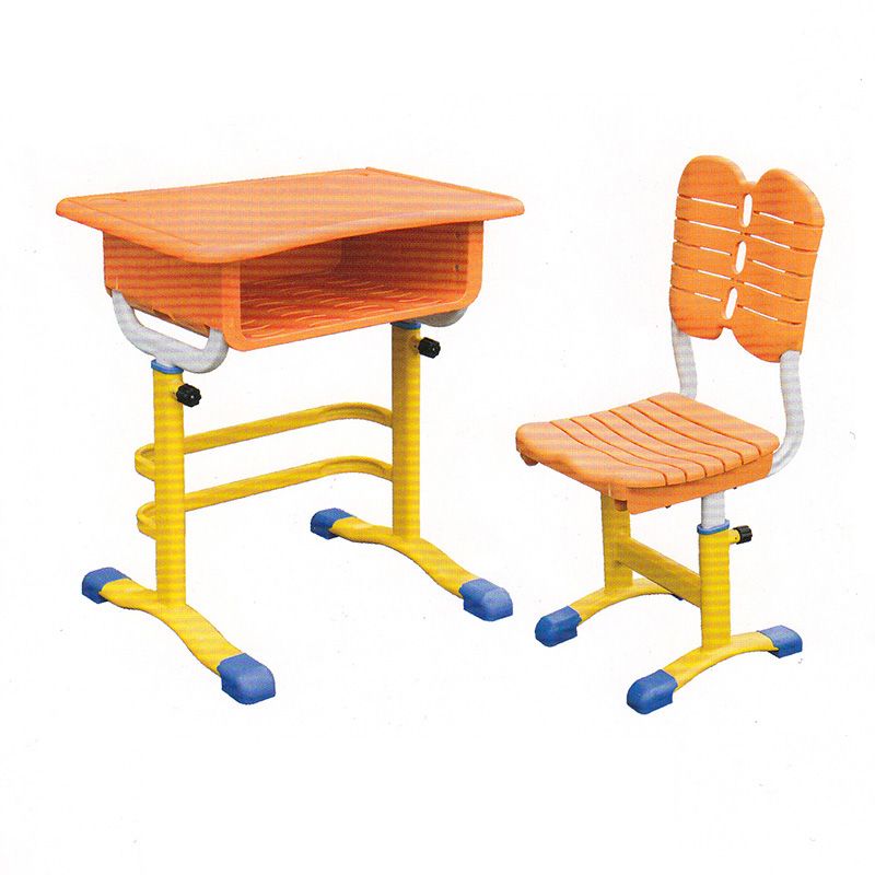塑料旋钮式升降课桌椅