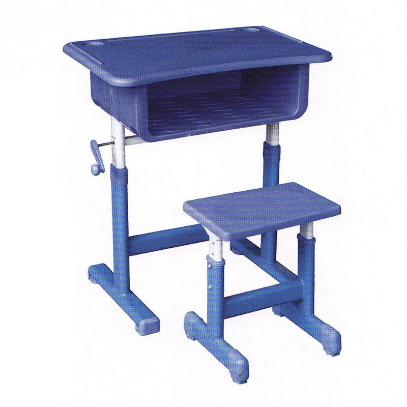 塑料手摇式升降课桌小方凳