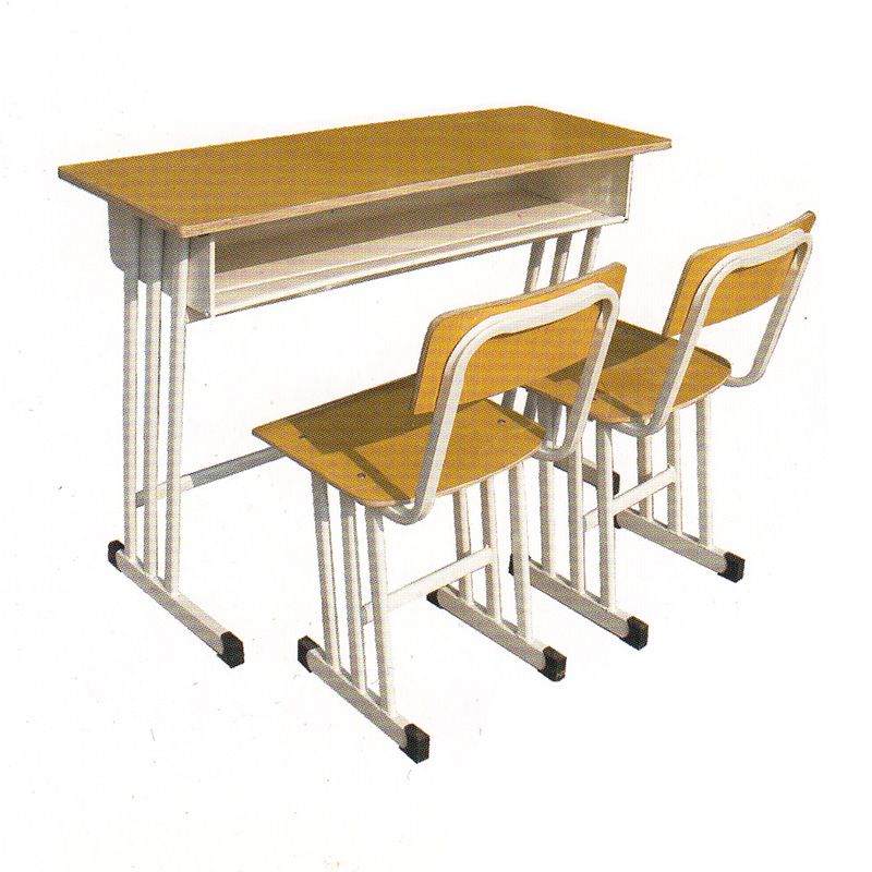 多层板单层三柱课桌椅