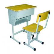 多层板双层翻盖课桌椅MZ-10355