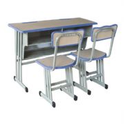 三柱单层靠背课桌椅MZ-23230