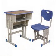 注塑包边双层双柱升降课桌椅MZ-21103