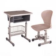 单柱单层套管式课桌椅MZ-24229