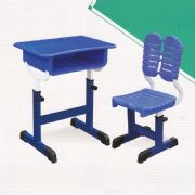 塑料弹珠式升降课桌椅MZ-04268