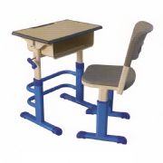 注塑包边手摇式升降课桌椅MZ-28239