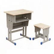 多层板双层双柱课桌小方凳MZ-33086