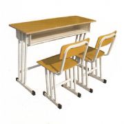 多层板单层三柱课桌椅MZ-40161
